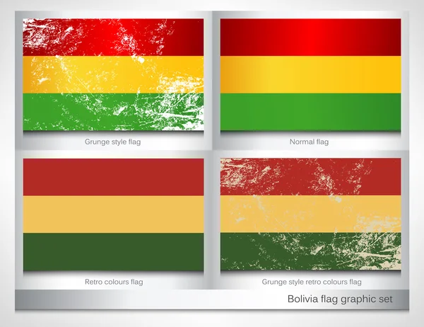 Ensemble graphique drapeau Bolivie — Image vectorielle
