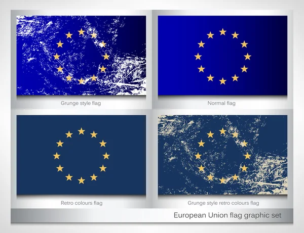 EU flag graphic set — 图库矢量图片