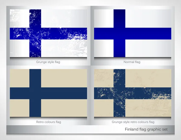 Finland flag graphic set — Wektor stockowy