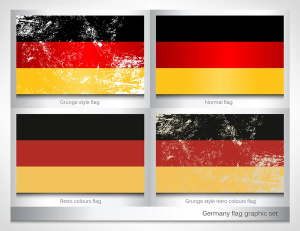 Alemania bandera gráfico conjunto — Archivo Imágenes Vectoriales