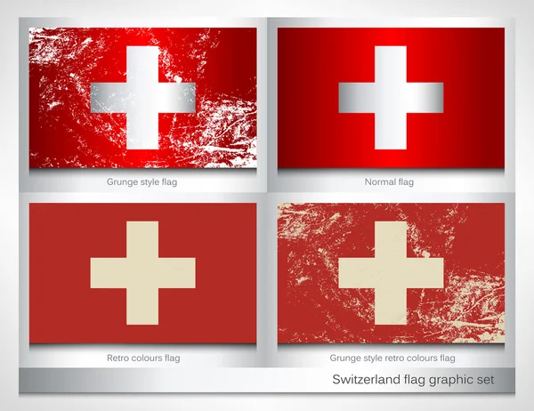 Switzerland flag graphic set — Stockvector