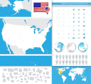 USA kör harita navigasyon seti