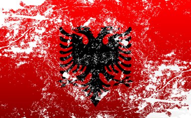 Albania Grunge Texture Flag
