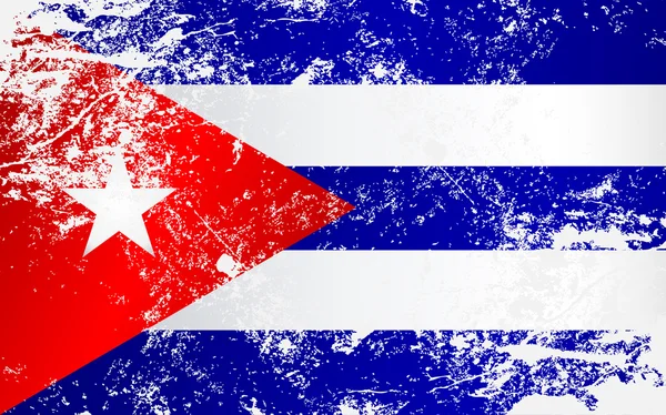 Bandera de textura Grunge de Cuba — Archivo Imágenes Vectoriales