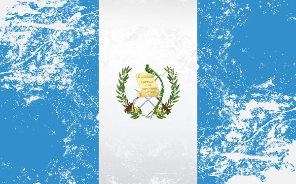危地马拉 Grunge 纹理国旗 — 图库矢量图片