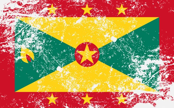 Grenada Grunge Texture Flag — Stock Vector