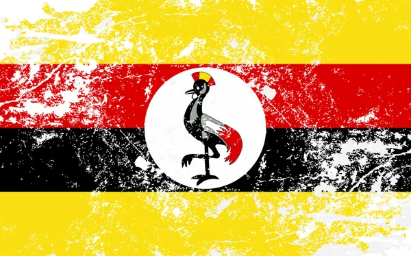 Uganda Grunge Texture Bandiera — Vettoriale Stock