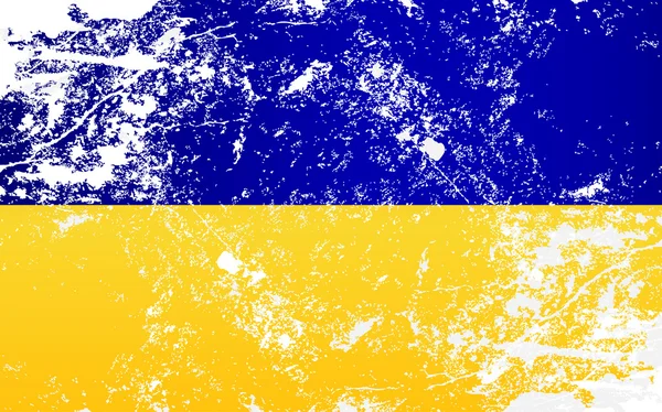 Ukraine Grunge Texture Flag — Stock Vector