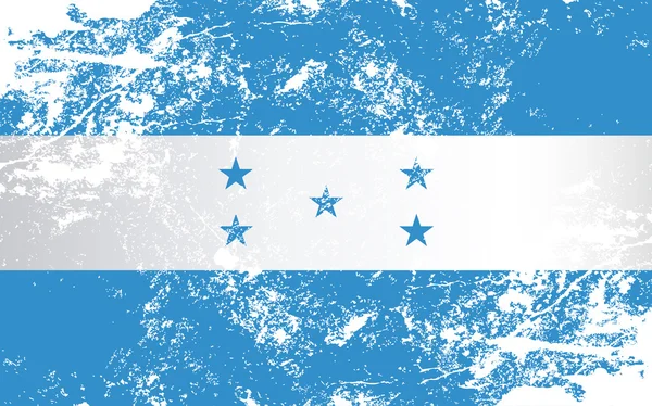 Bandera de textura Grunge Honduras — Vector de stock