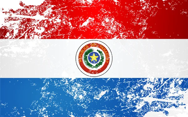 Παραγουάη Grunge υφή σημαία — Διανυσματικό Αρχείο