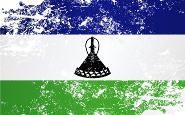 Lesotho Grunge doku bayrak