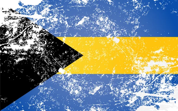 Bandiera Bahamas Grunge Texture — Vettoriale Stock