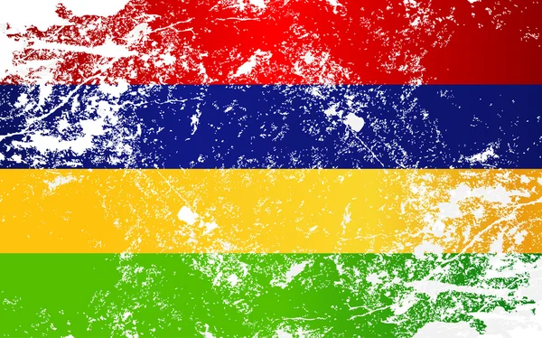 Mauritius Grunge Texture Bandiera — Vettoriale Stock