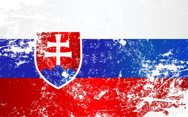 Eslovaquia Grunge Texture Flag — Archivo Imágenes Vectoriales