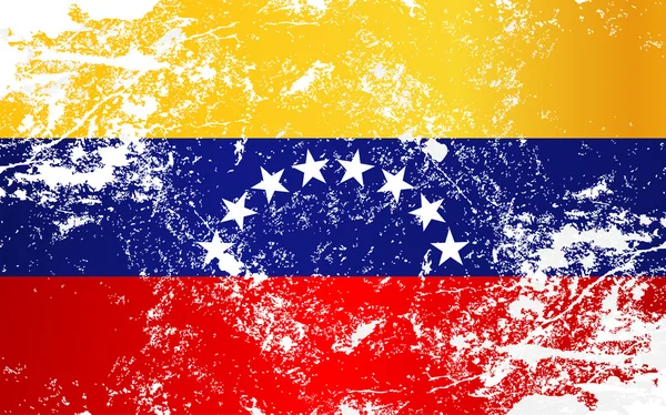 委内瑞拉 Grunge 纹理国旗 — 图库矢量图片