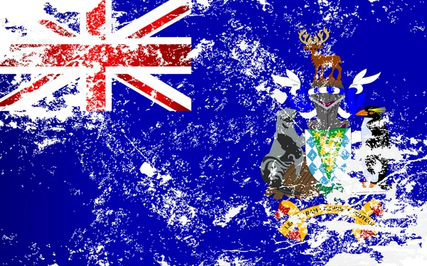 Sydgeorgien och Södra Sandwichöarna Grunge konsistens flagga — Stock vektor