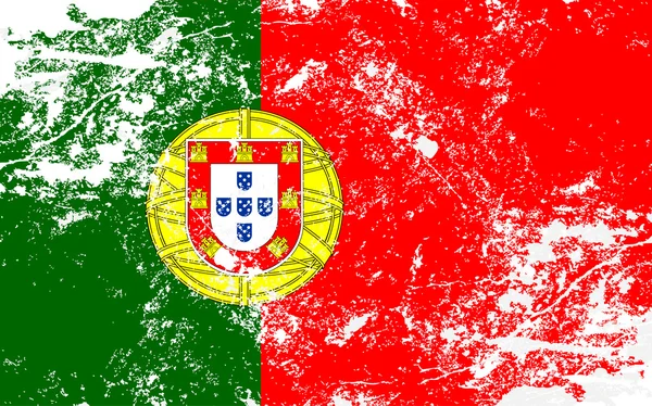 Bandeira de textura Portugal Grunge — Vetor de Stock