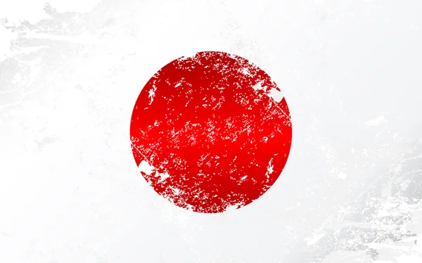 Drapeau de texture grunge Japon — Image vectorielle