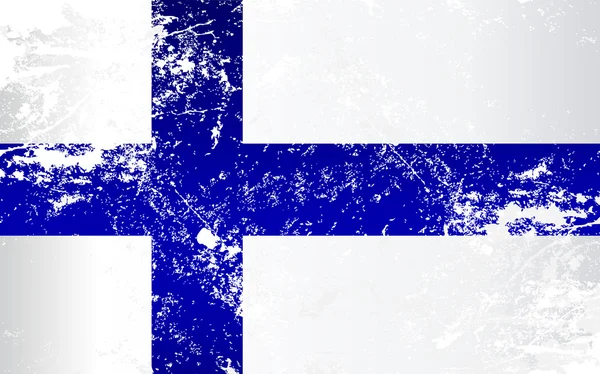 Finland Grunge Texture Flag — Stock Vector