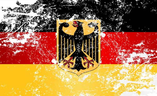 Deutschland Wappen Grunge Textur Flagge — Stockvektor