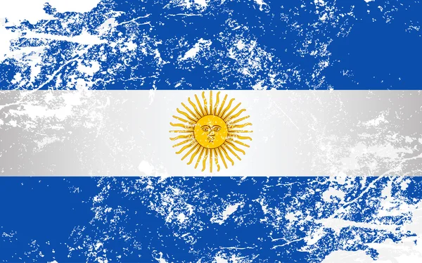 Flagą Argentyny Grunge tekstury — Wektor stockowy