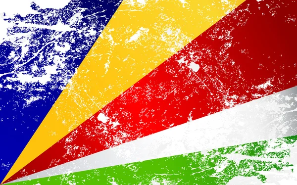 Seychelles Grunge Texture Flag — Stock Vector