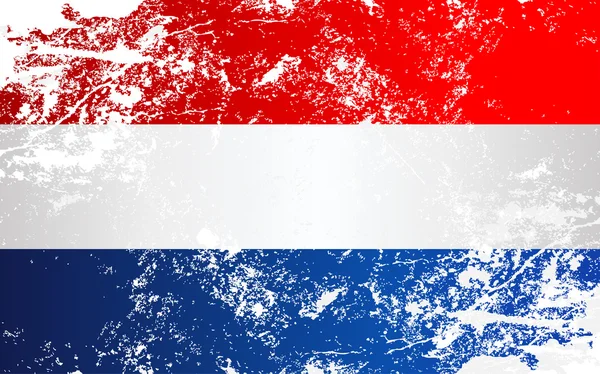 Bandeira de textura Grunge dos Países Baixos — Vetor de Stock