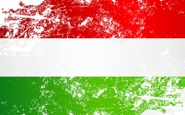 Hongrie Grunge Texture Drapeau — Image vectorielle