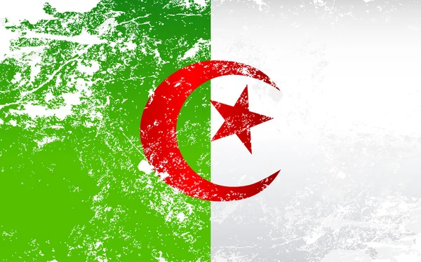 Algeriet Grunge konsistens flagga — Stock vektor