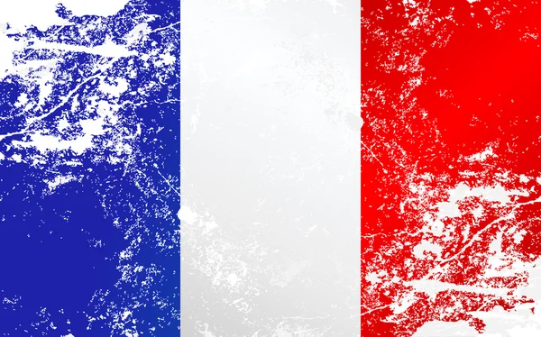 France Grunge Texture Drapeau — Image vectorielle