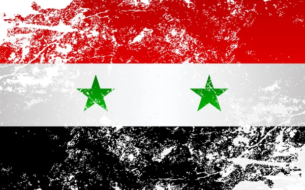 Syria Grunge Texture Flag — Stock Vector