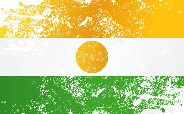 Niger Grunge Texture Flag — Stock Vector