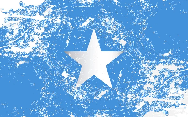 Somali Grunge doku bayrak — Stok Vektör