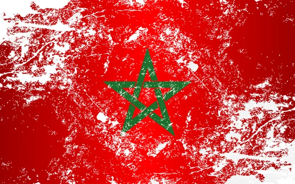 Maroc Grunge Texture Drapeau — Image vectorielle