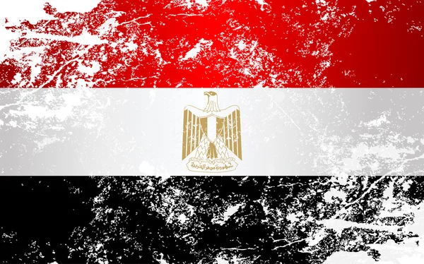 Egypten Grunge konsistens flagga — Stock vektor