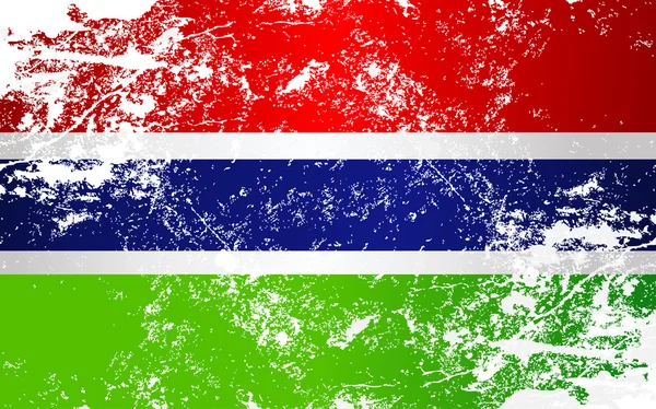 Bandera de textura grunge de Gambia — Archivo Imágenes Vectoriales