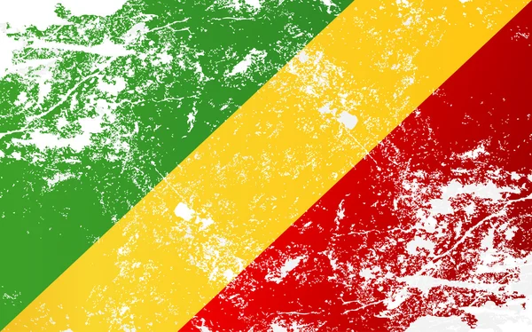 Republic of the Congo Grunge Texture Flag — Stock Vector