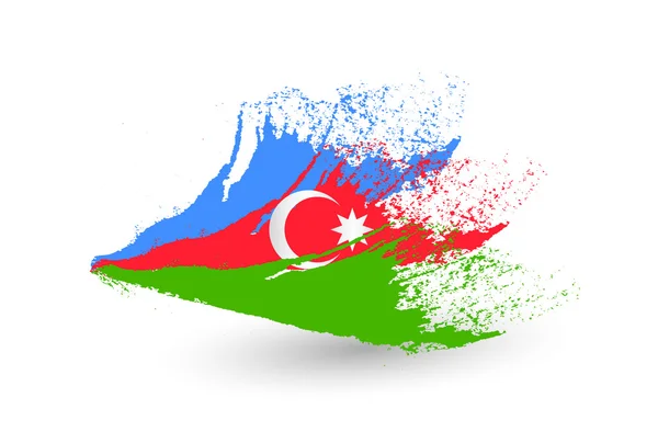 Bandeira de estilo desenhado à mão do Azerbaijão —  Vetores de Stock