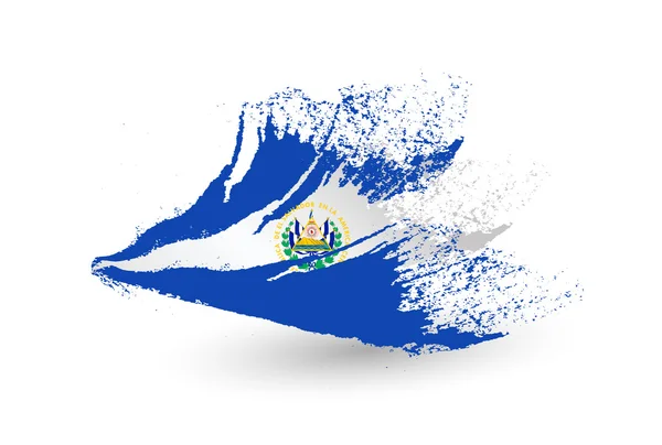 Bandera de El Salvador dibujada a mano — Vector de stock