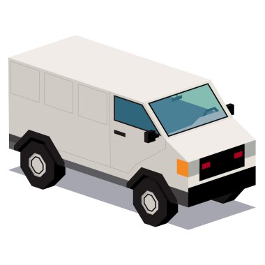 İllüstrasyon izole beyaz arka plan üzerinde beyaz Van