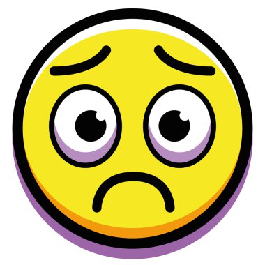 Beyaz arka plan üzerinde izole karikatür sevimli yüzü