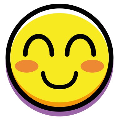 Beyaz arka plan üzerinde izole mutlu yüz