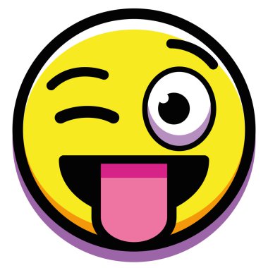 Beyaz arka plan üzerinde izole yüz göz kırpıyor