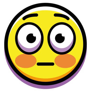 Beyaz arka plan üzerinde izole kızarmış yüz