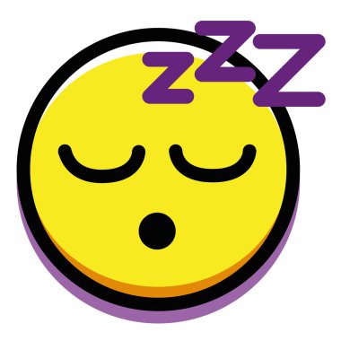 Uyku yüzü beyaz arka plan üzerinde izole