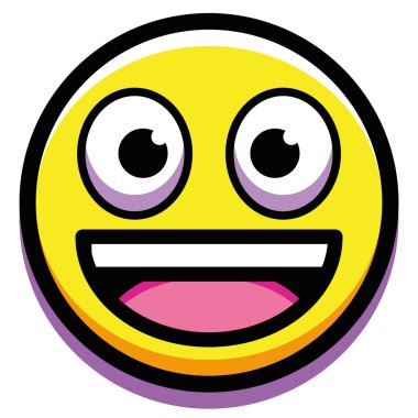 Beyaz arka plan üzerinde izole mutlu yüz