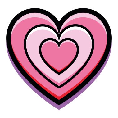 Çizgi film kalp üzerinde izole beyaz arka plan büyüyen