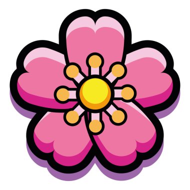 Beyaz arka plan üzerinde izole kiraz çiçek