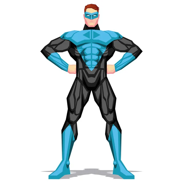 Superhero Posing Isolated On White Background — Stock Vector