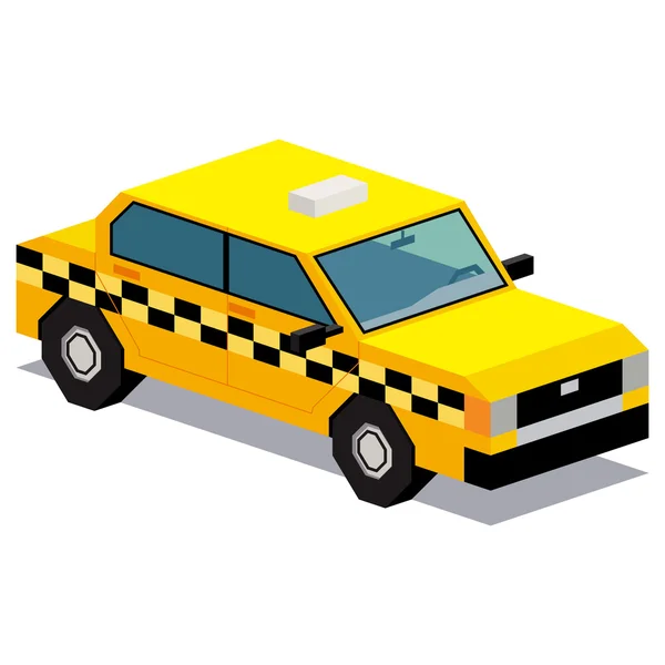 Ilustración de coche de taxi aislado sobre fondo blanco — Vector de stock
